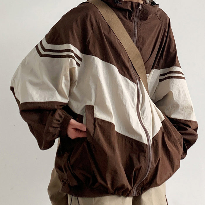 90's brown oversized bomber jacket