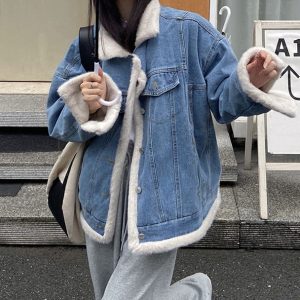 faux sherpa lined denim jacket boogzel clothing.jpg