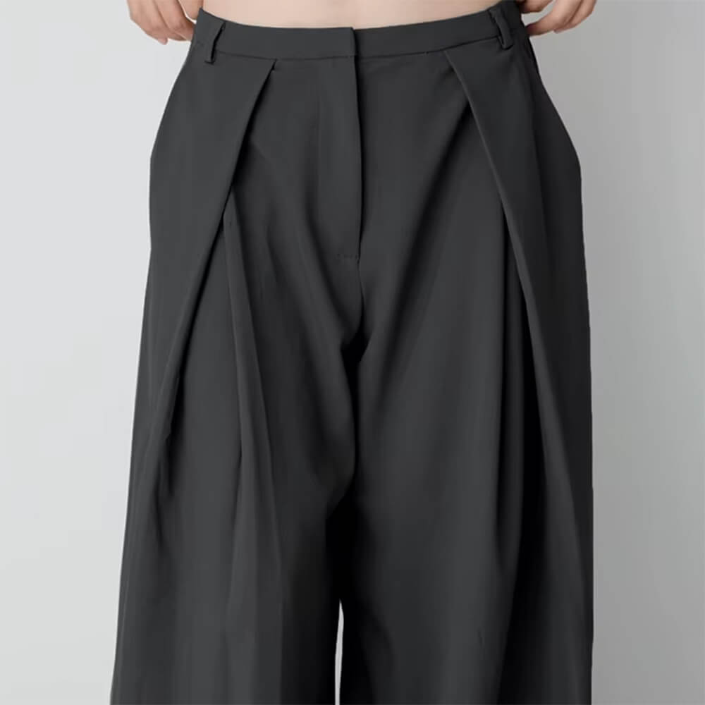 dark academia wide leg pants