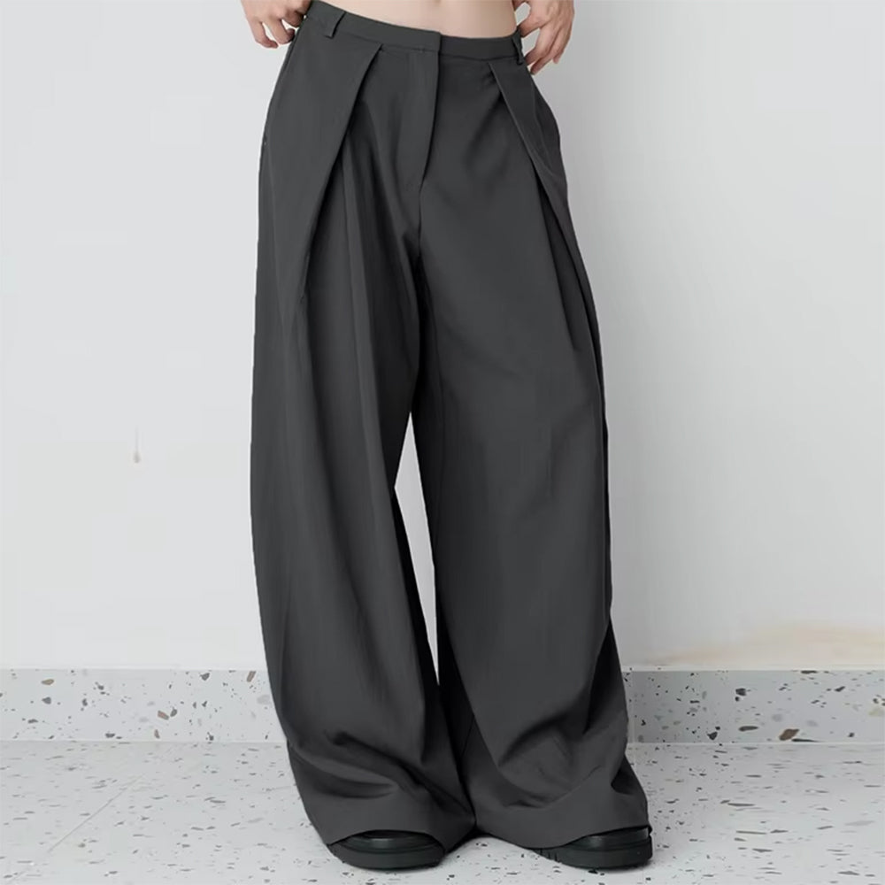 dark academia wide leg pants