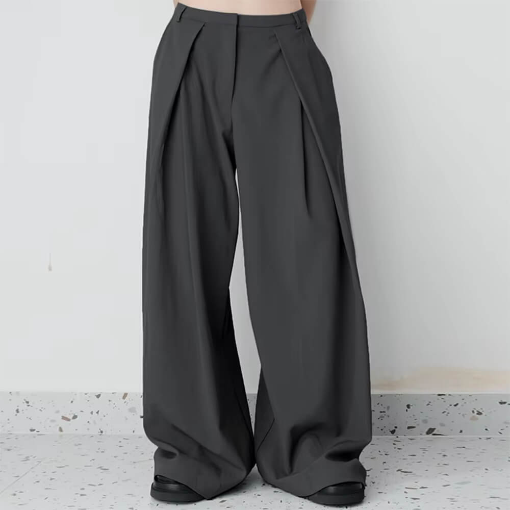 dark academia wide leg pants