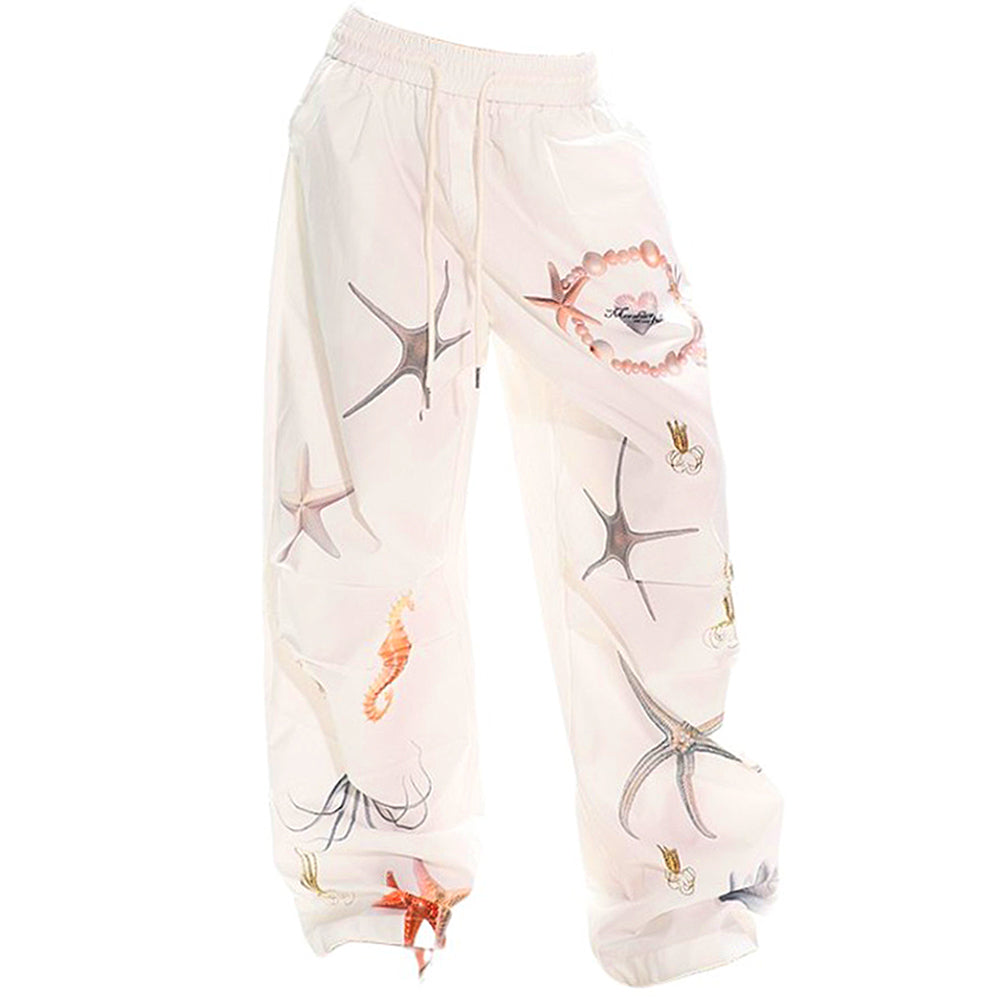 mermaid aesthetic wide leg trousers