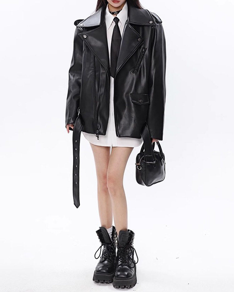 come as you are grunge leather jacket