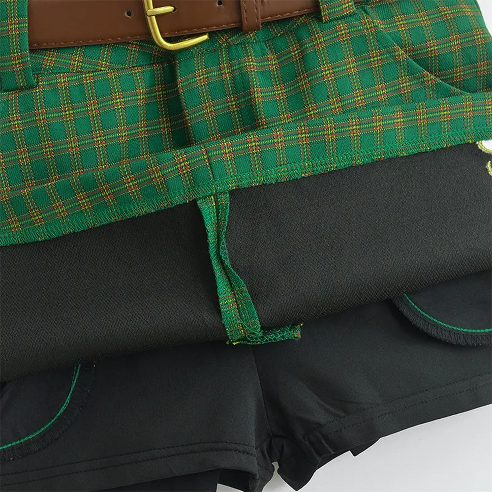 self made preppy mini skirt