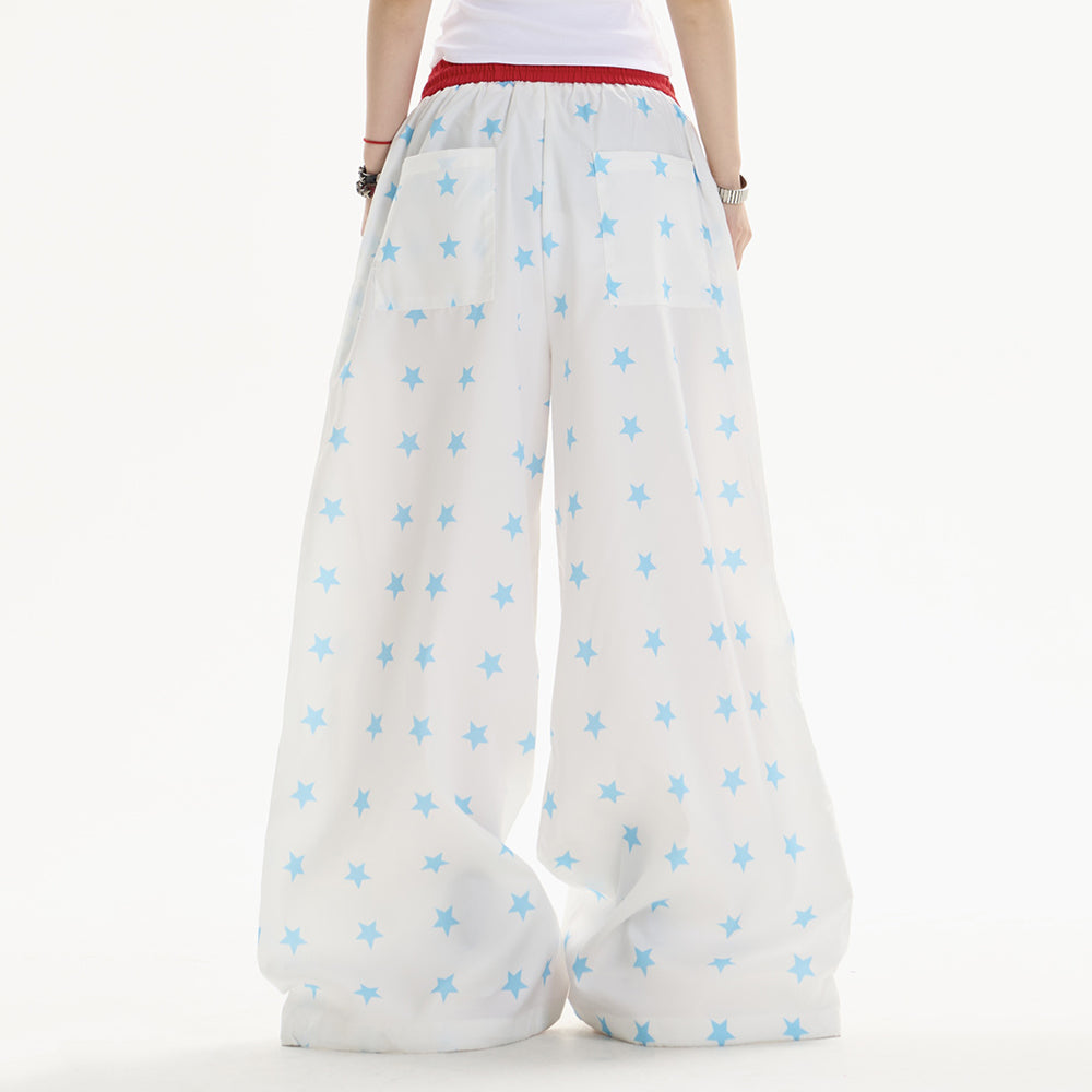 star girl aesthetic wide leg trousers