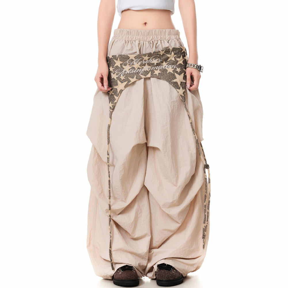 star girl layered baggy pants
